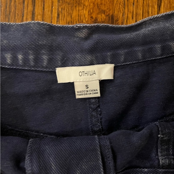 Othila- Anthropologie Navy Denim Midi Skirt - Picture 5 of 9